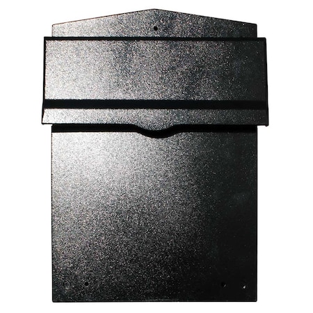 Qualarc Liberty Rear Access Collection Box with Black Letter Plate & 8-10 in. Adjustable Chute LIB-BL-LM6-810